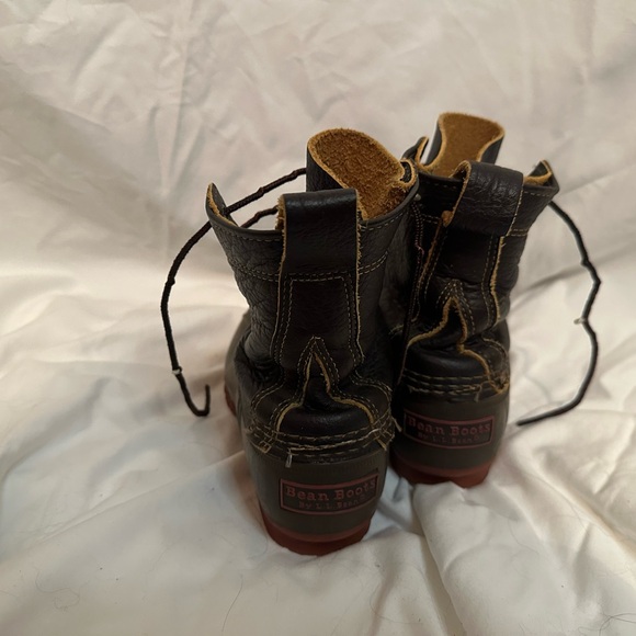 L.L. Bean Brown bison leather boots. - Picture 3 of 4